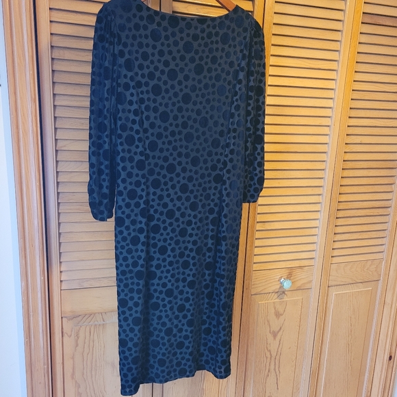 Linea Domani Velvet Polka Dot Print Dress - Picture 4 of 5